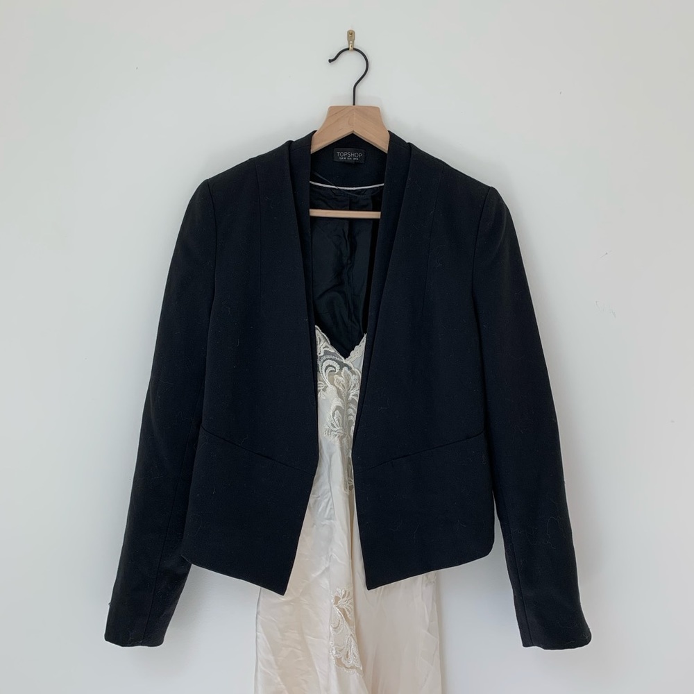clean cut black topshop blazer
